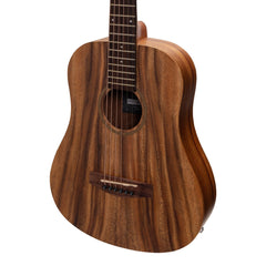 Martinez Acoustic-Electric Babe Traveller Guitar with Built-In Tuner (Rosewood)