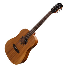Martinez Acoustic-Electric Middy Traveller Guitar with Built-In Tuner (Koa)