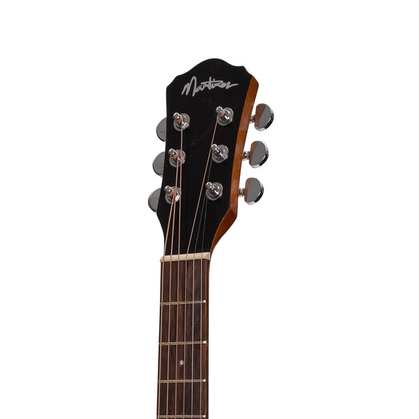 Martinez Acoustic-Electric Middy Traveller Guitar with Built-In Tuner (Koa)