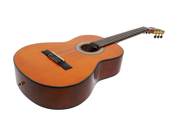 Martinez G-Series 3/4 Size Classical Guitar with Tuner (Amber-Gloss)