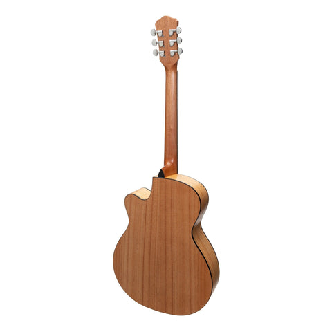 Martinez Jazz Hybrid Acoustic Gloss Cutaway Guitar (Mindi-Wood)