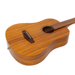 Martinez Left Handed Acoustic Babe Traveller Guitar (Koa)