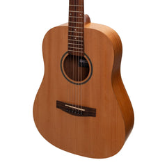 Martinez Left Handed Acoustic Middy Traveller Guitar (Mahogany)