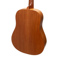 Martinez Left Handed Acoustic Middy Traveller Guitar (Mahogany)