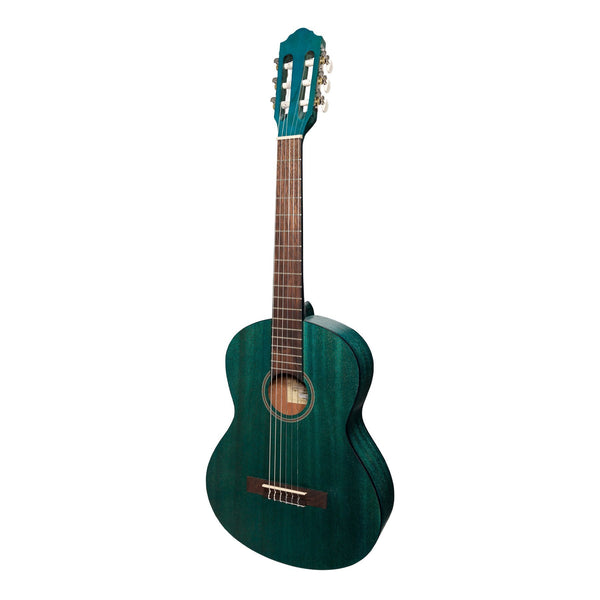 Martinez 'Slim Jim' 3/4 Size Student Classical Guitar with Built In Tuner (Teal Green)-MC-SJ34T-TGR