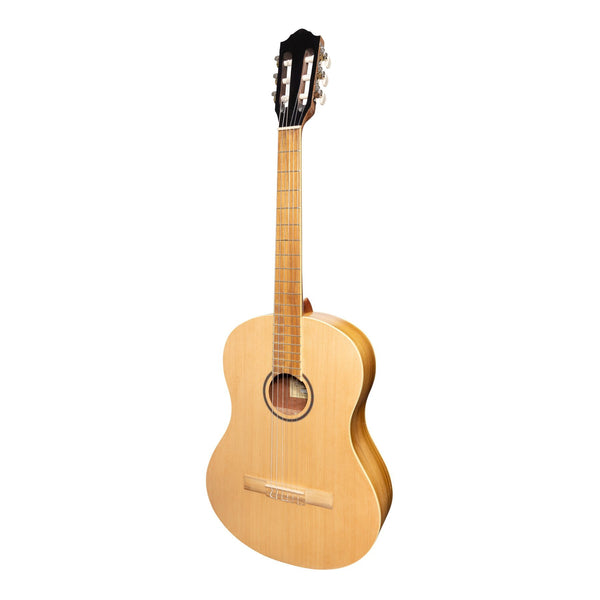 Martinez 'Slim Jim' Full Size Student Classical Guitar with Built In Tuner (Spruce/Jati-Teakwood)-MC-SJ44T-SJ