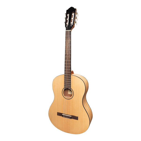 Martinez 'Slim Jim' Full Size Student Classical Guitar with Built In Tuner (Spruce/Mahogany)-MC-SJ44T-SM