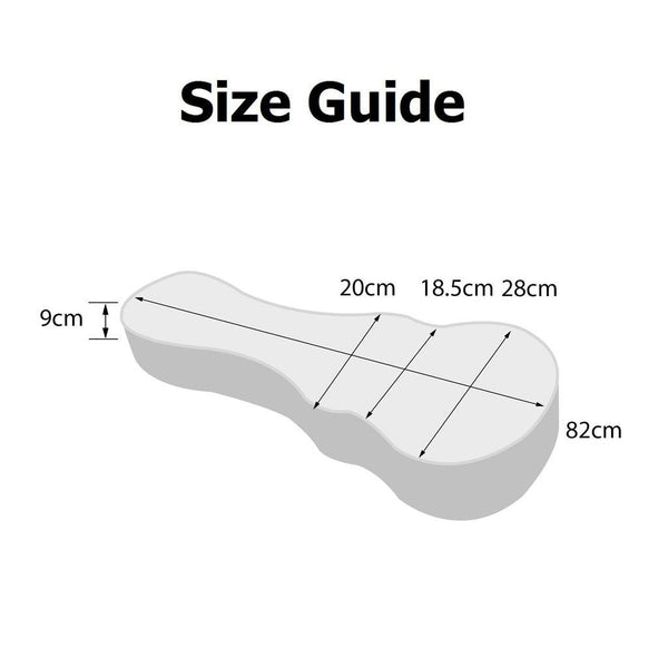 Martinez 'Southern Belle' Deluxe Shaped Baritone Ukulele Hard Case (Ivory)