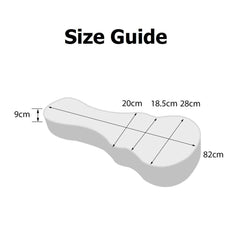 Martinez 'Southern Belle' Deluxe Shaped Baritone Ukulele Hard Case (Ivory)