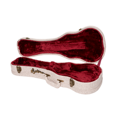 Martinez 'Southern Belle' Deluxe Shaped Concert Ukulele Hard Case (Ivory)