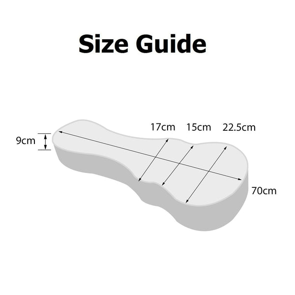 Martinez 'Southern Belle' Deluxe Shaped Tenor Ukulele Hard Case (Ivory)