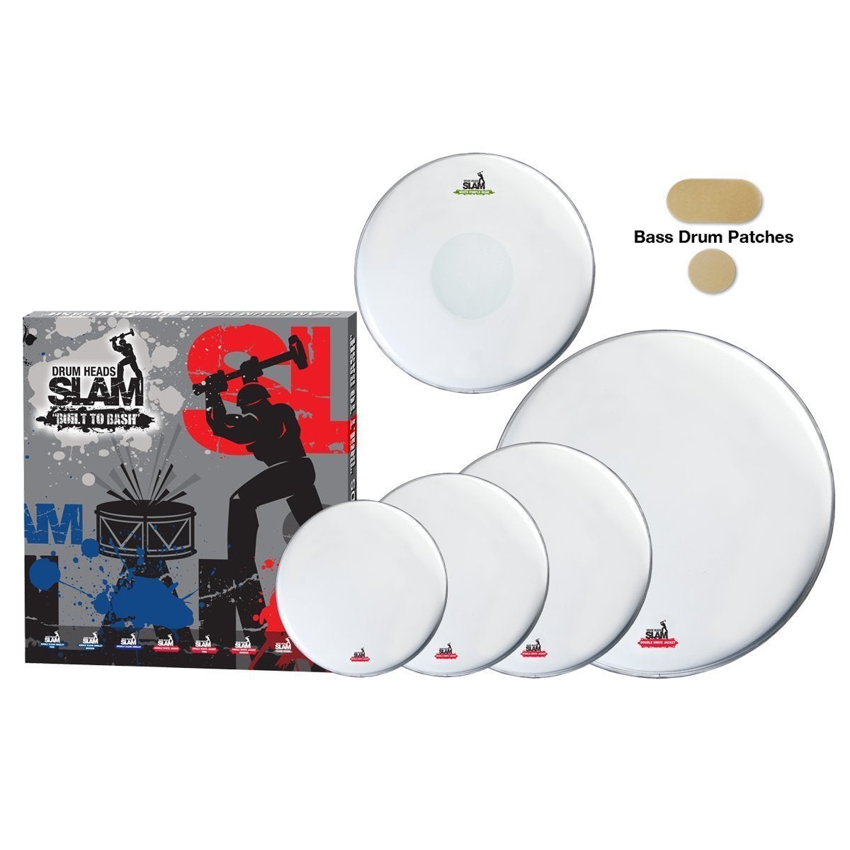 Slam 2-Ply Coated Drum Head Pack (10"T/12"T/14"T/14"S/20"BD)-SDHP-2PCT-F