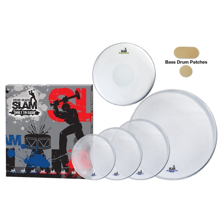 Slam Single Ply Clear Drum Head Pack (10