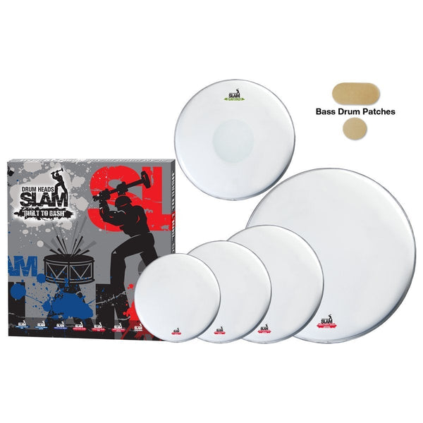 Slam Single Ply Coated Medium Weight Drum Head Pack (10"T/12"T/14"T/14"S/20"BD)-SDHP-1PCT-MF