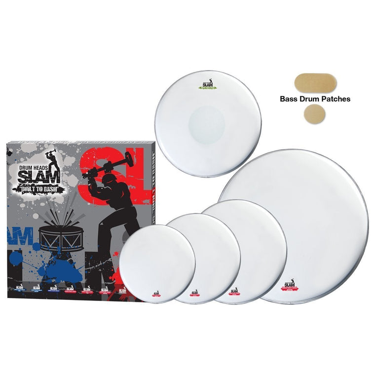 Slam Single Ply Coated Medium Weight Drum Head Pack (12