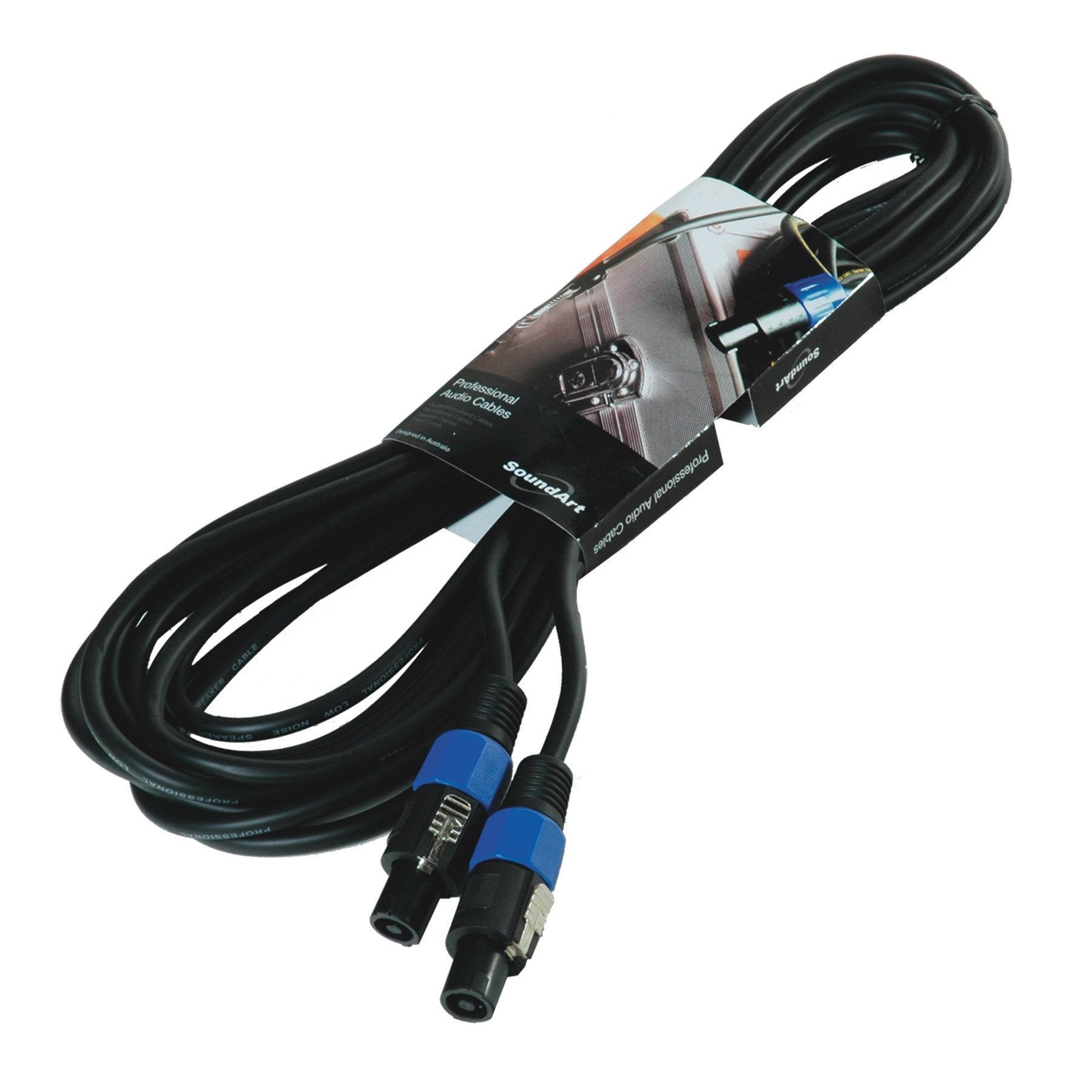 SoundArt PA Speaker Cable with Speakon to Speakon Connectors (15m)-SSC-46L-BLK