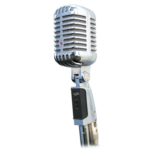 SoundArt 'Vintage' Condenser Microphone with Deluxe Carry Case (Chrome)-SGM-V50C-CHR