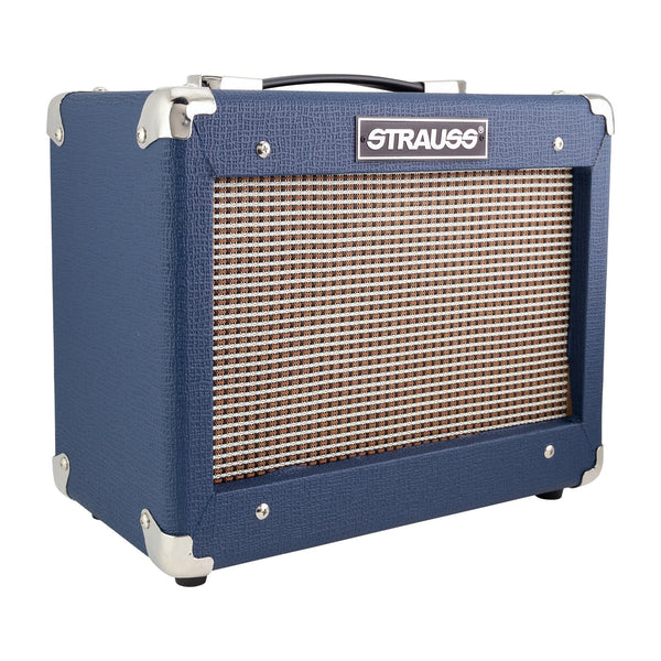Strauss 'Legacy' 15 Watt Solid State Guitar Practice Amplifier (Blue)