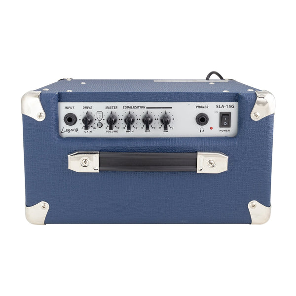 Strauss 'Legacy' 15 Watt Solid State Guitar Practice Amplifier (Blue)