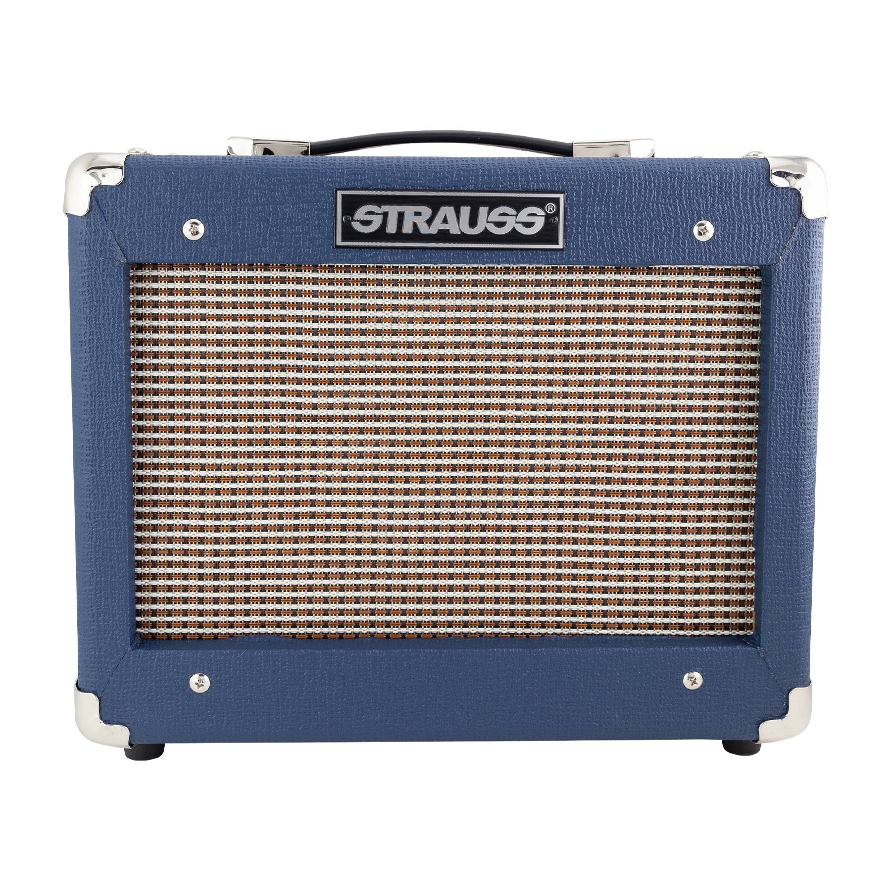 Strauss 'Legacy' 15 Watt Solid State Guitar Practice Amplifier (Blue)-SLA-15G-BLU