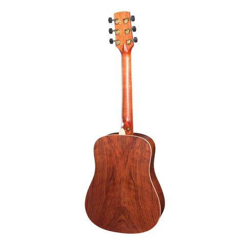 Timberidge '4 Series' Left Handed Cedar Solid Top Acoustic-Electric Traveller Mini Guitar (Natural Satin)